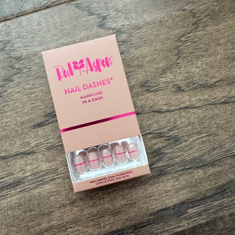 Red Aspen Nail Dashes - Pink and Nude lynnell’s hot line
